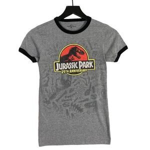 Universal‎ Studios Jurassic Park 25th Anniversary Gray T-Shirt Junior's Small